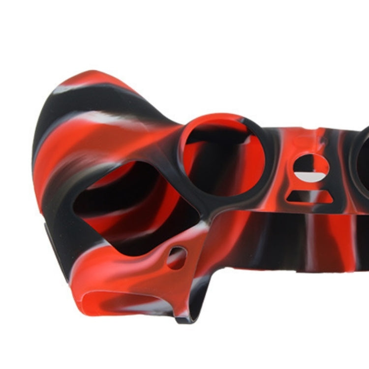 2 PCS Mango Protector de Silicona antideslizante Cubierta de la manija del Juego Para PS5 (Rojo) Negro