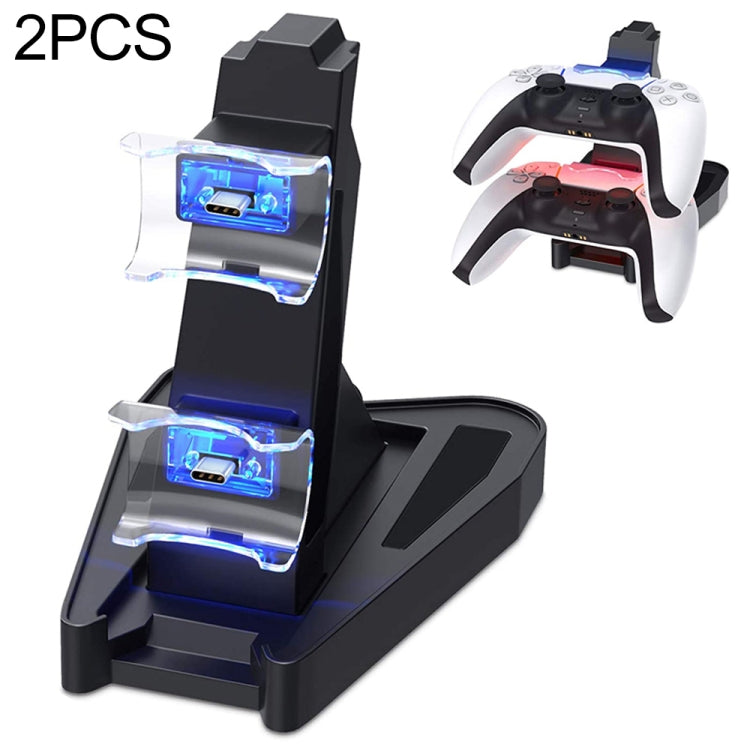 2 PCS GAMEPAD Dock Holder Charger Stand For PS5