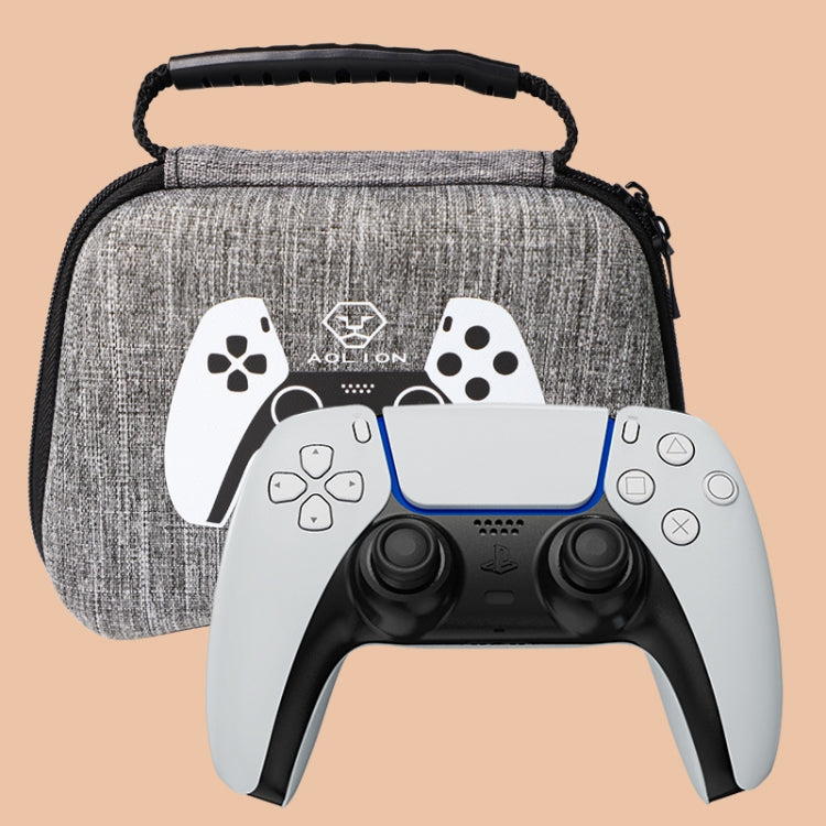 3PCS AOLION Game Handle Waterproof EVA Storage Bag Hard Shell Bag For PS5 / PS4 (Black)