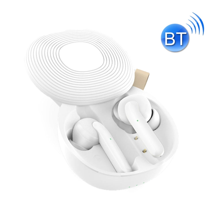V1 TWS Wireless Bluetooth Earphone with Digital Display Stereo Binaural Noise Canceling (Magic White)