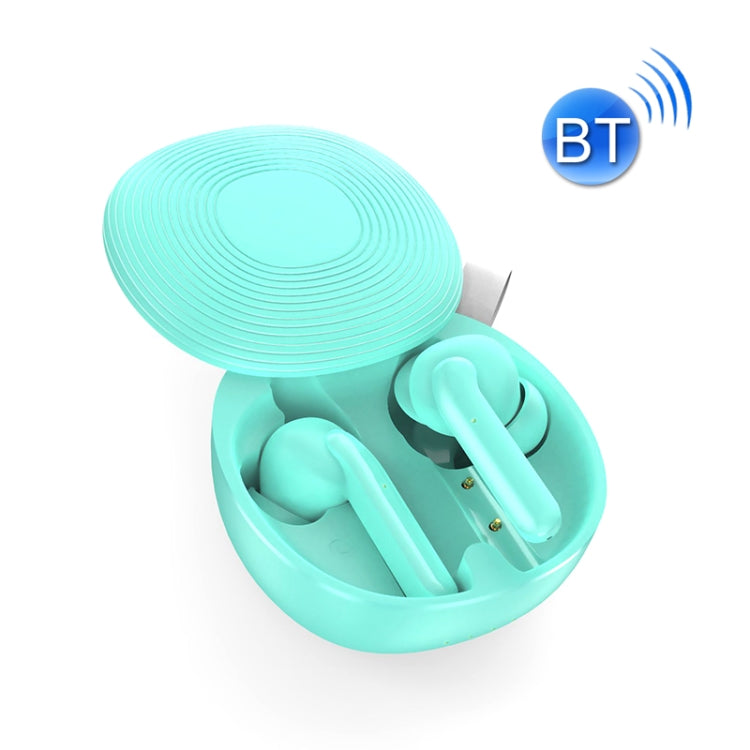 Écouteur Bluetooth sans fil V1 TWS avec suppression du bruit binaural stéréo à affichage numérique (vert menthe)