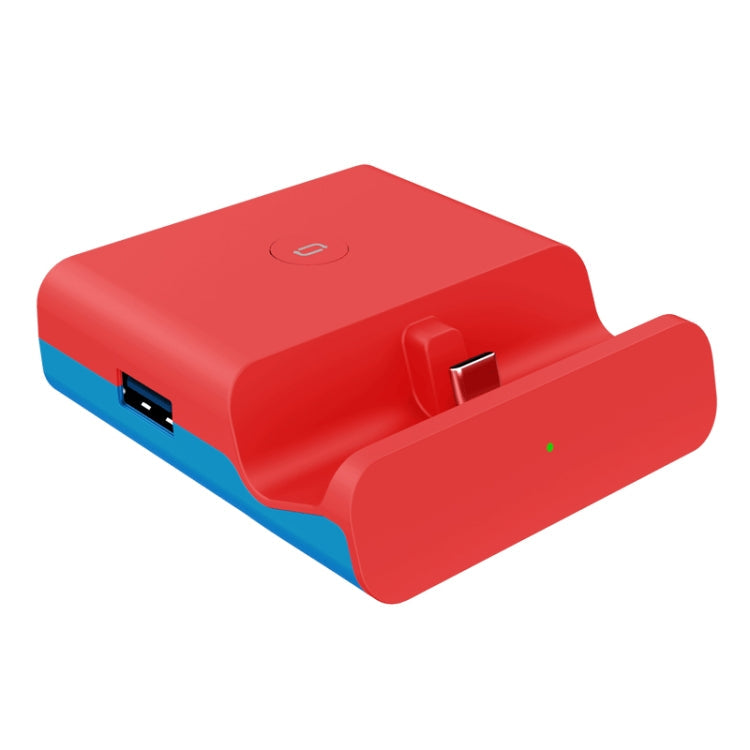 Transfer NS06 Video Converter HDMITV Base Charging Dock For Switch Portable Type-C (Red)