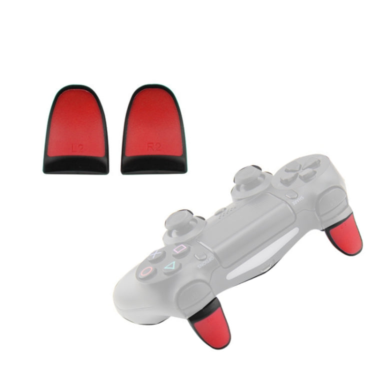 2 paires de boutons étendus de manette de jeu L2R2 adaptés à la PS4 (rouge)