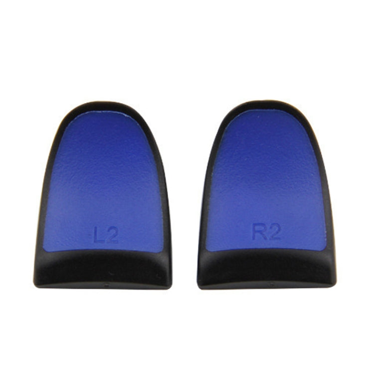 2 paires de boutons étendus de manette de jeu L2R2 adaptés à la PS4 (bleu)