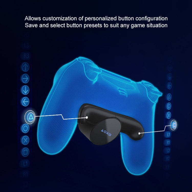Heart For Game Controller Key on the Back Side of the Connect Key Additional Buttons on the Back Connect the Back Extension Unit For PS4