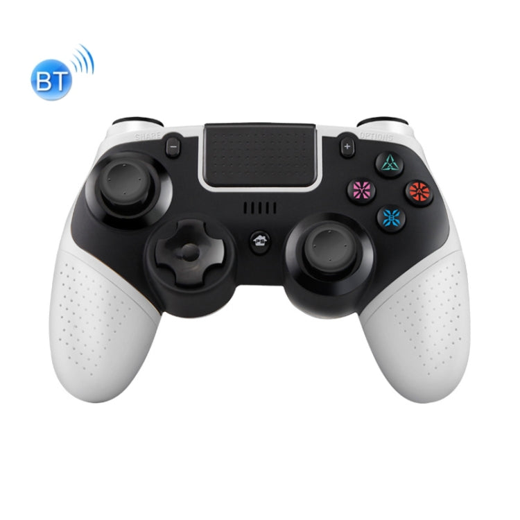4 in 1 Wireless Bluetooth Controller Gamepad For PS4 / Switch (White with Black)