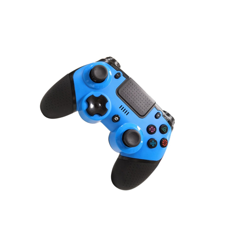 Manette de jeu Bluetooth sans fil 4 en 1 pour PS4 / Switch (noir avec bleu)