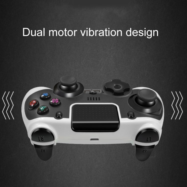 Controlador Inalámbrico Bluetooth 4 en 1 gamepad Para PS4 / Interruptor (Negro con Rojo)