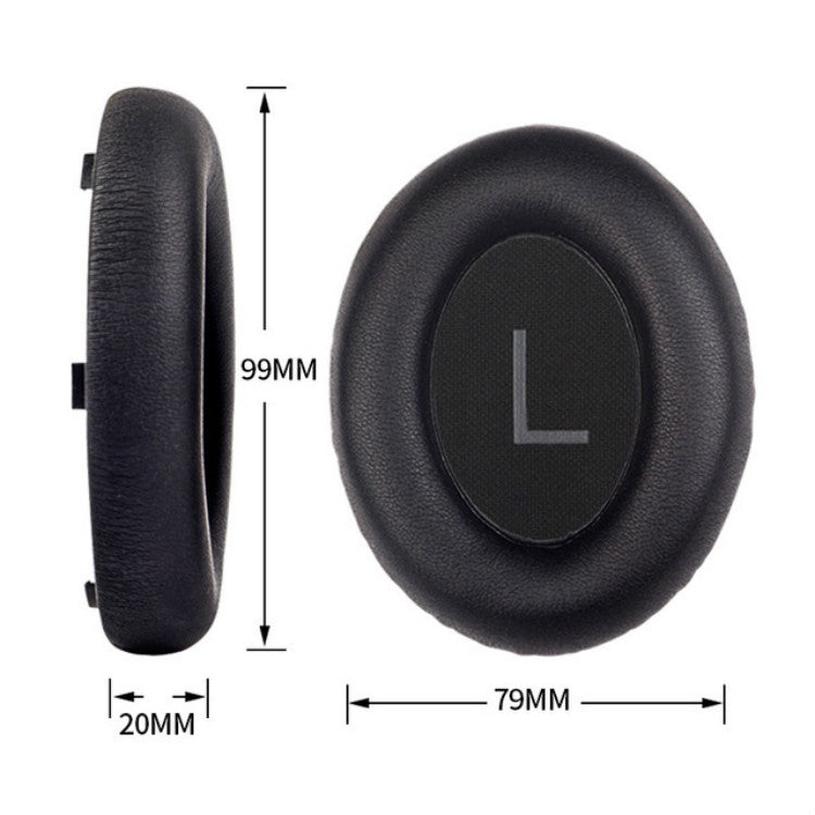 One Pair for Bose NC700 Headphones Earbuds Headphone Sponge Sleeve (Black Headphone Cover + Cushion)