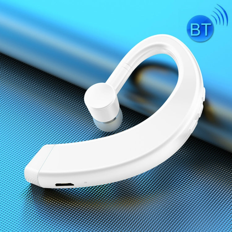 108 Bluetooth 5.0 Hanging Ear Type for Business Universal Rotating Wireless Stereo Headset (White)