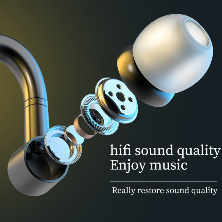 108 Bluetooth 5.0 Universelle drehbare kabellose Stereo-Kopfhörer für Unternehmen mit hängendem Ohr (blau)