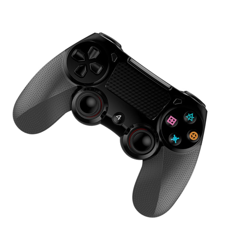 Pantalla Táctil de 2 PCS Bluetooth Wireless Gamepad con un Controlador de vibración Dual de Audio ligero Para PS4 (Negro)