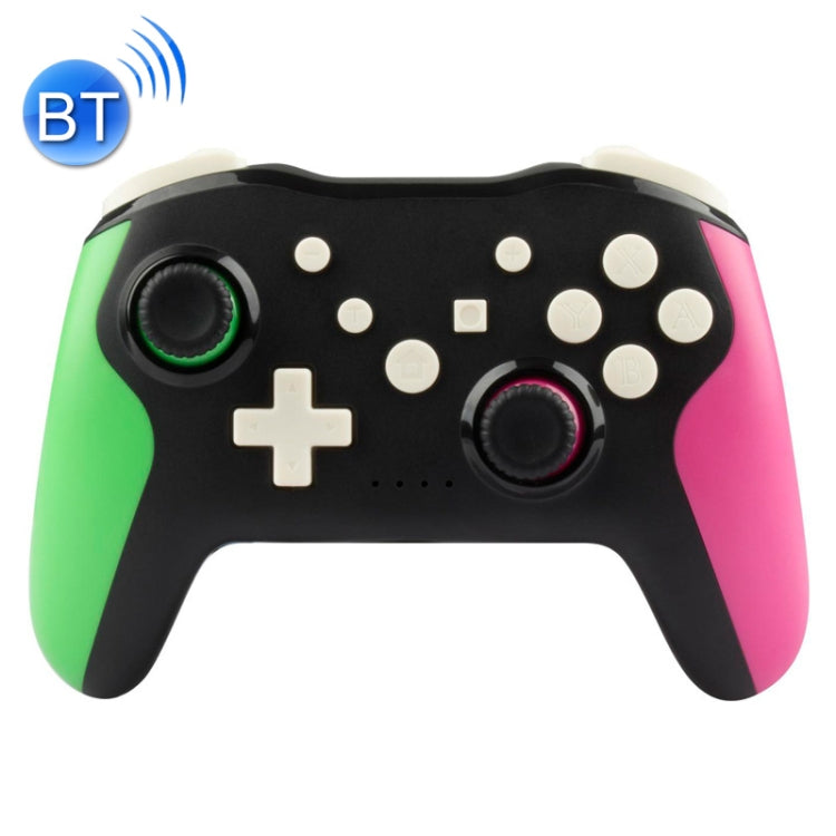 Gamepad de Bluetooth Inalámbrico de Vibración de 6 ejes NS009 Para Switch Pro (Morado Verde Negro)