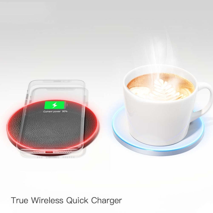 JAKCOM TWC Multifunctional Wireless Charging Pad with Constant Temperature Heating Function US Plug (White)