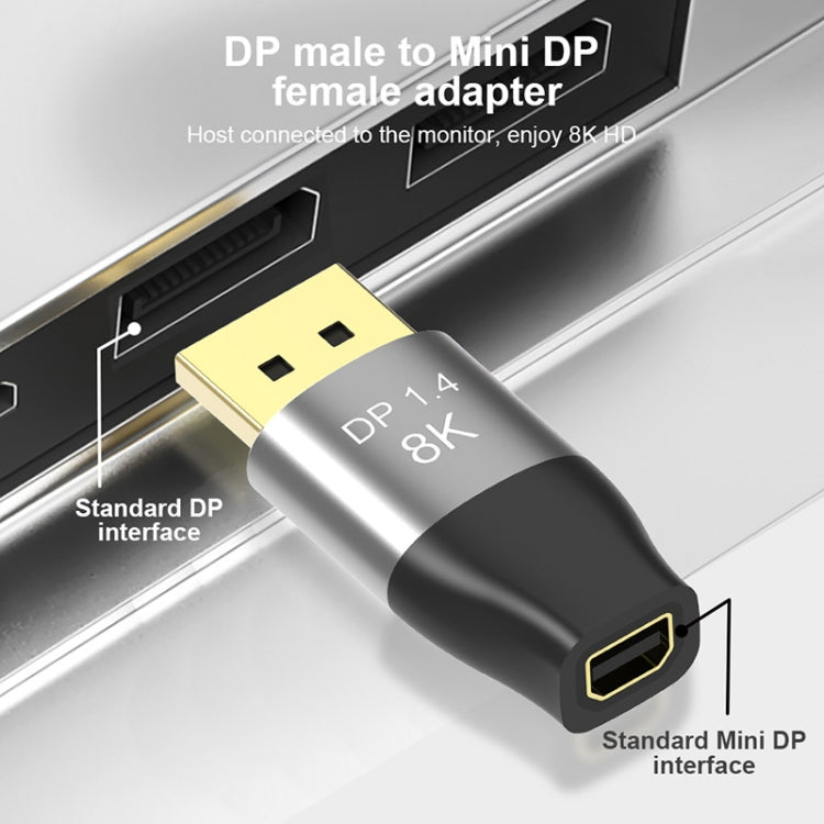 DP1.4 8K DP Male to Mini DP Female Bidirectional Mutual Conversion HD Conversion Adapter