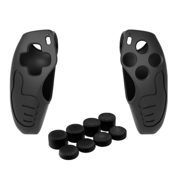 Poignée de jeu Housse de protection antidérapante en silicone pour pouce épais RockerCap pour PS5 (noir)