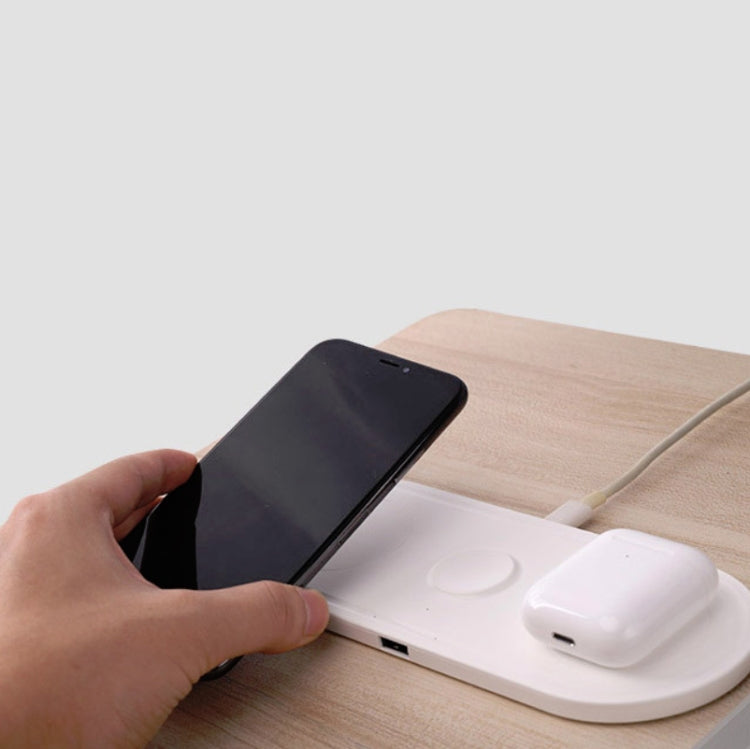 KT-W50A8 10W 3 in 1 Multifunction Wireless Charger with Stand for iPhones / iWatch / AirPods