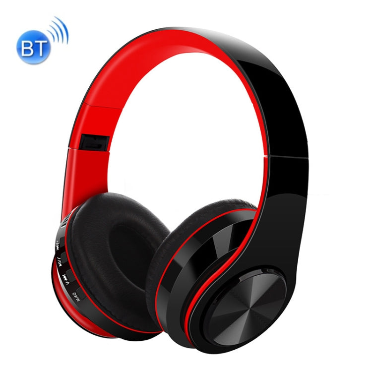 FG-69 Wireless Bluetooth Headphones Subwoofer Headphones for Mobile Computer (Red)