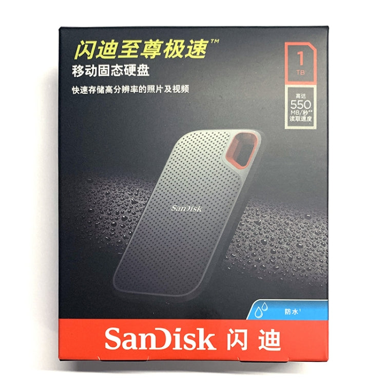 Disque SSD mobile pour ordinateur SanDisk E60 Hi-Speed ​​USB 3.1 Capacité : 1 To