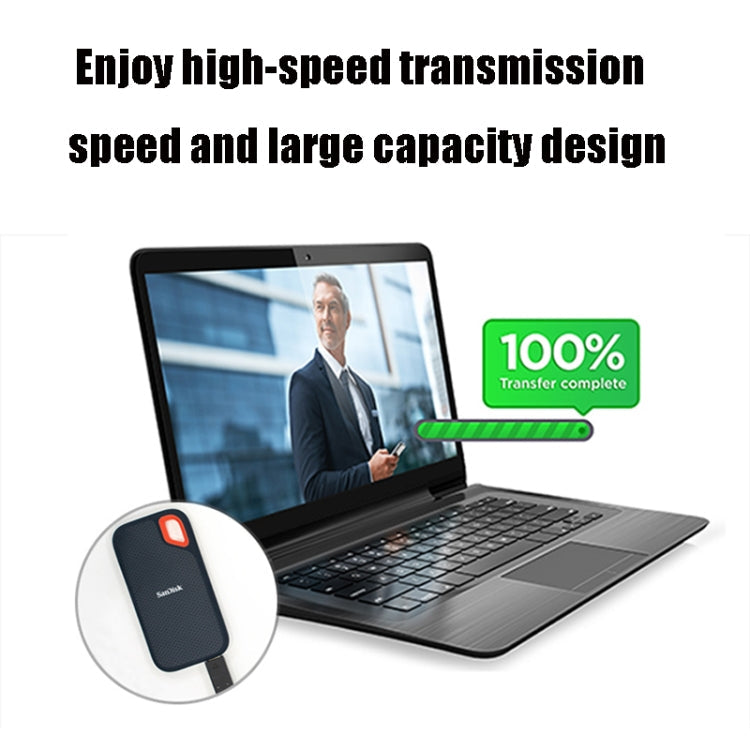 Disque SSD mobile pour ordinateur SanDisk E60 Hi-Speed ​​USB 3.1 Capacité : 1 To