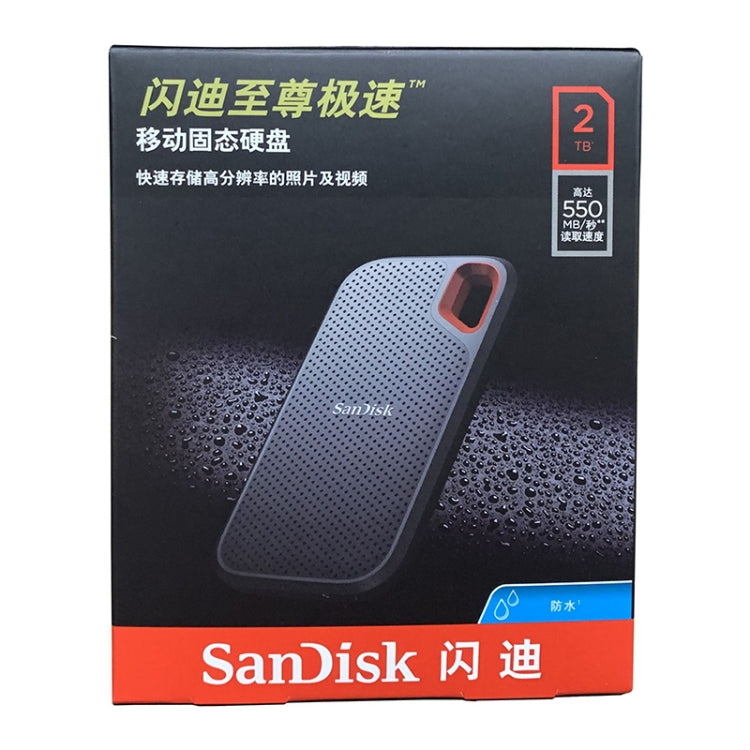Unidad de estado sólido SSD Móvil Para computadora USB 3.1 de alta velocidad SanDisk E60 capacidad: 2TB
