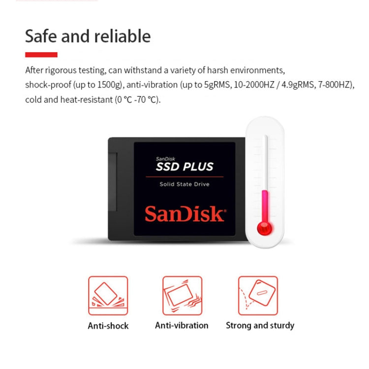 SanDisk SDSSDA 2.5 Inch Notebook SATA3 Desktop Computer Solid State Drive Capacity: 480GB