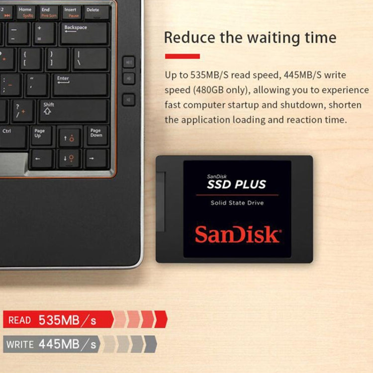 SanDisk SDSSDA Ordinateur de bureau SATA3 2,5 pouces Capacité du disque SSD : 480 Go