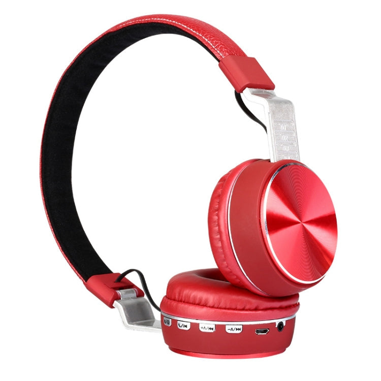 FG-66 Subwoofer Wireless Bluetooth Headset Support TF Card and FM Radio (Red)