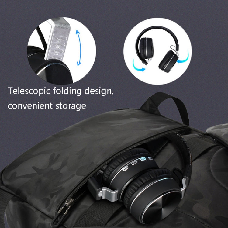 FG-66 Subwoofer Wireless Bluetooth Headset compatible con Tarjeta TF y radio FM (Dorado)