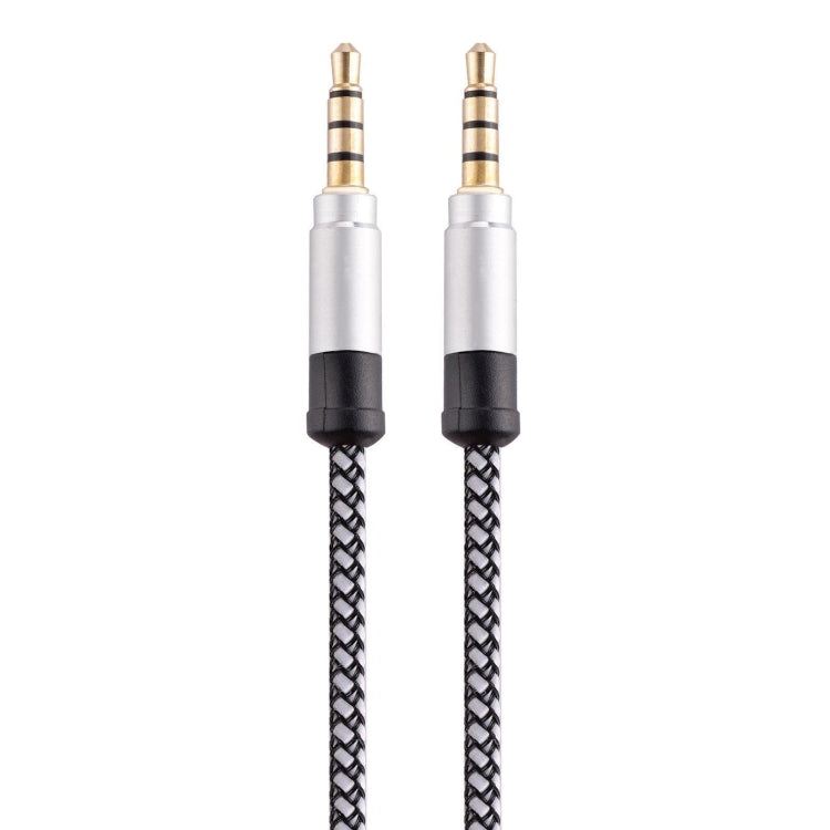 3.5mm Male to Male Car Stereo Gold Plated Plug AUX Audio Cable for Standard 3.5mm AUX Digital Devices Length: 1.5m (White)