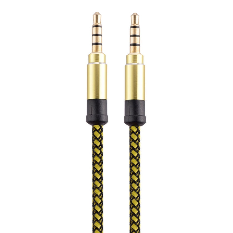 3.5mm Male to Male Car Stereo Gold Plated Plug AUX Audio Cable for Standard 3.5mm AUX Digital Devices Length: 1.5m (Yellow)