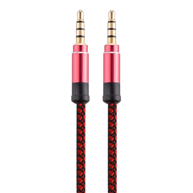 3.5mm Male to Male Car Stereo Gold Plated Plug AUX Audio Cable for Standard 3.5mm AUX Digital Devices Length: 1.5m (Red)
