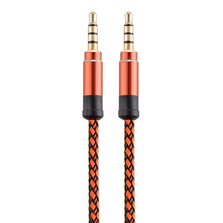 3.5mm Male to Male Car Stereo Gold Plated Plug AUX Audio Cable for Standard 3.5mm AUX Digital Devices Length: 1.5m (Orange)