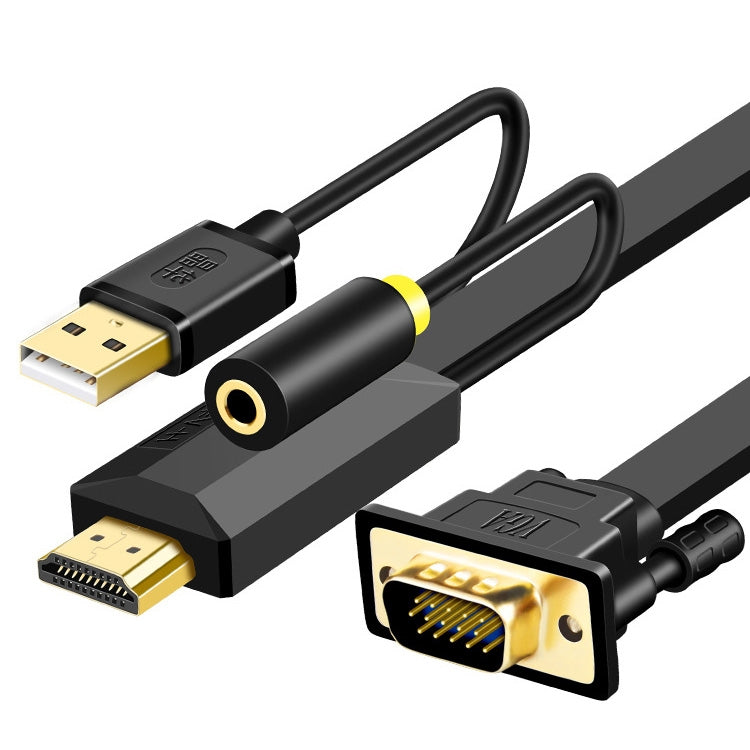 1m JH HV10 1080P Câble HDMI vers VGA Projecteur TV Box Ordinateur portable Câble adaptateur d'affichage industriel