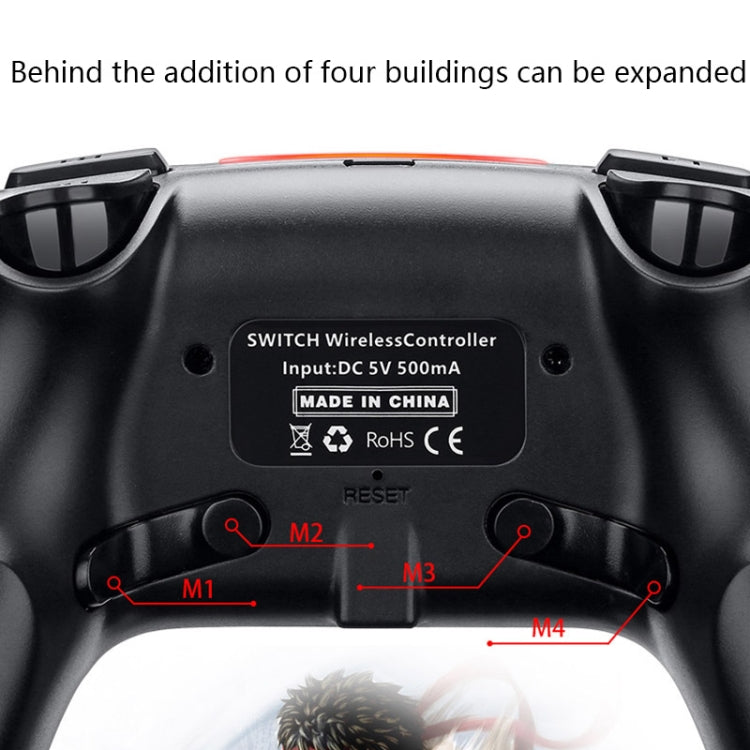 Poignée de jeu de gyroscope à 6 axes Bluetooth Bluetooth sans fil S02 pour Switch Pro (rouge)