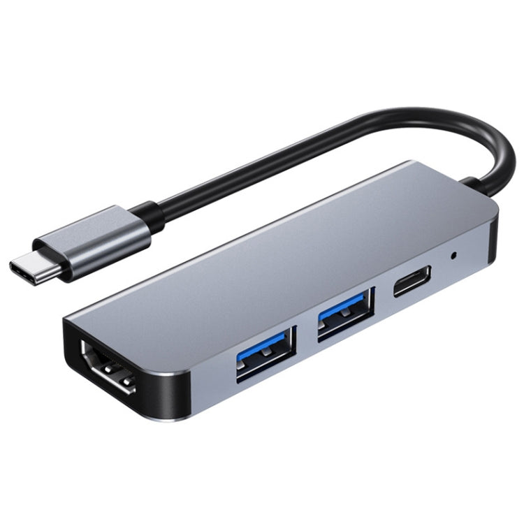 4 en 1 USB-C / TYPE-C a 4K HDMI + USB 3.0 + USB 2.0 + PD USB-C / Puertos de Carga USB-CS Multifuncional Hub Docking Station