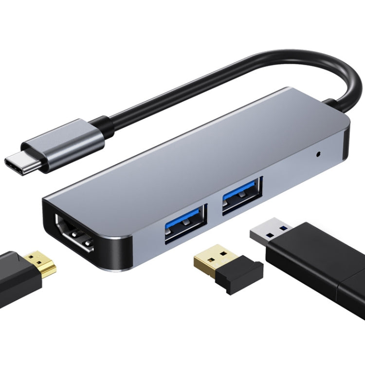 3 en 1 USB-C / TYPE-C vers 4K HDMI + 2 ports USB 3.0 Station d'accueil hub multifonctionnelle