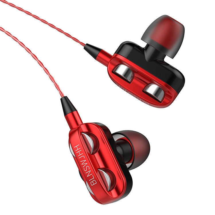 3.5mm Smartphone Line-Controlled Tuner Headphones (Speaker(Red))