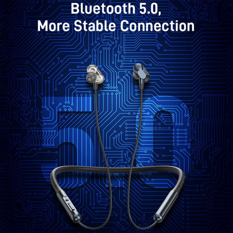 S870 Neck Hanging Exercise Casque Bluetooth sans fil (Gris)