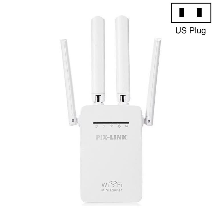 Pix-Link LV-WR09 300Mbps Range WiFi Extender Repeater Mini Router (Pulg US)