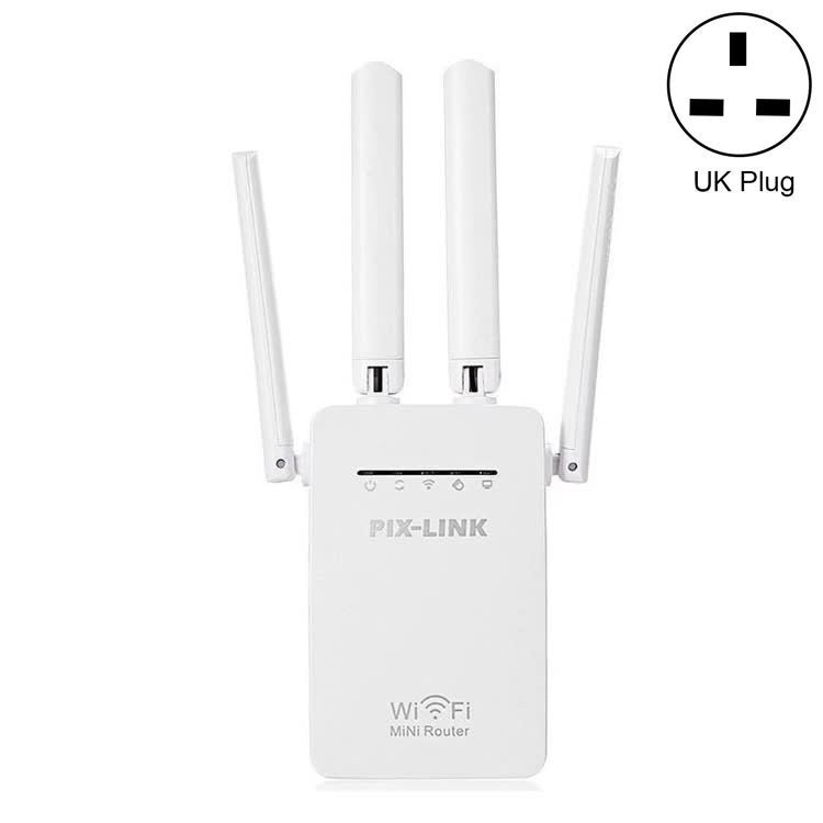Pix-Link LV-WR09 300Mbps Range WiFi Extender Repeater Mini Router (UK Plug)