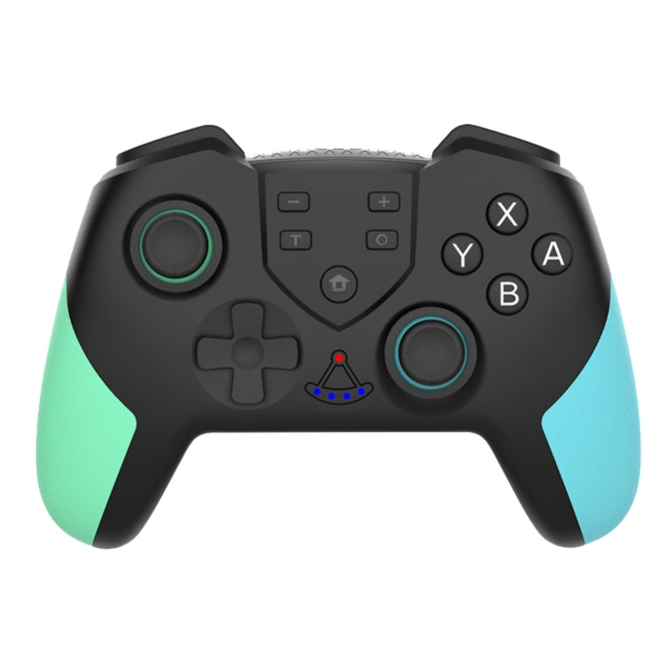 Mango de juego de Bluetooth Inalámbrico T23 con vibración y despertador Macro Programación de la función Manija Para Nintendo Switch Pro (Verde Azul)