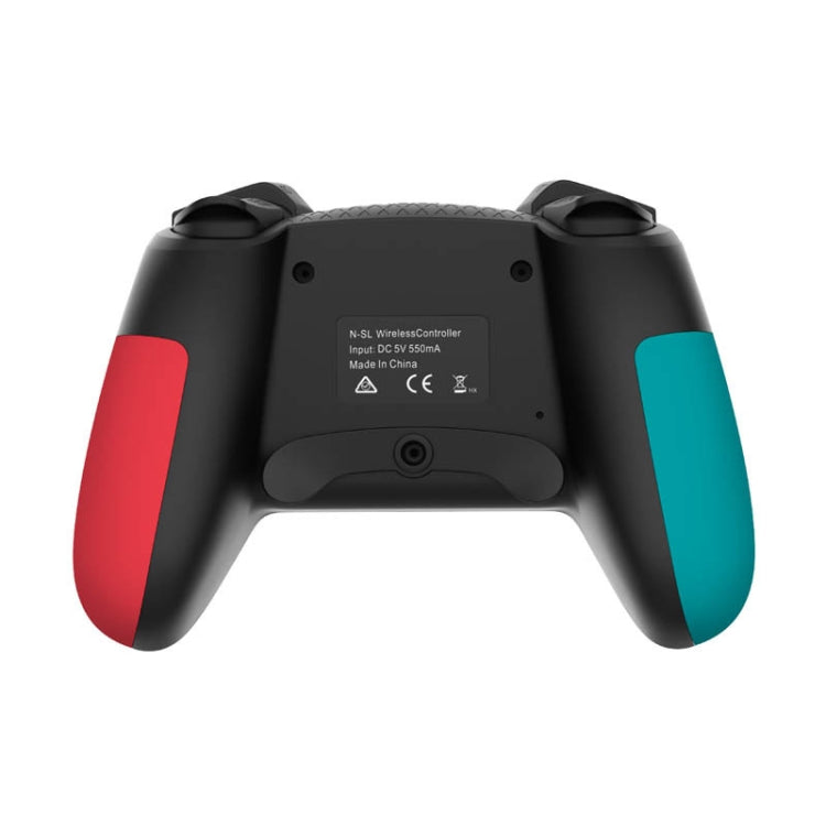 Manette de jeu Bluetooth sans fil T23 avec poignée de fonction de programmation macro de vibration et de réveil pour Nintendo Switch Pro (vert bleu)
