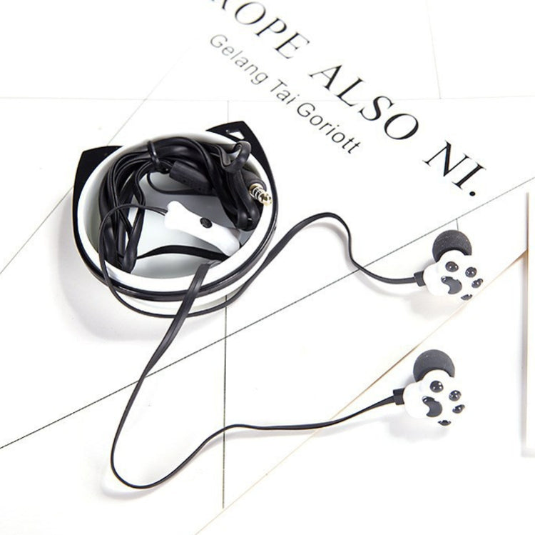 3 PCS M133 Creative Kitten PAW in Ear Wire Earphone Length: 1M (Black)