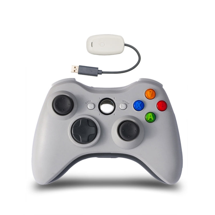 Manette de jeu sans fil 2.4G pour Xbox 360 (Blanc)