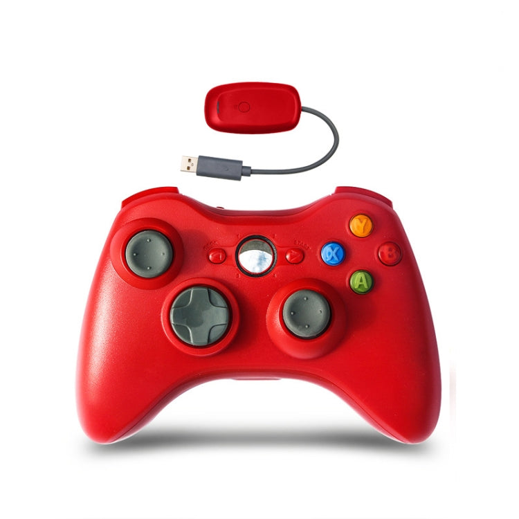 Manette de jeu sans fil 2.4G pour Xbox 360 (rouge)