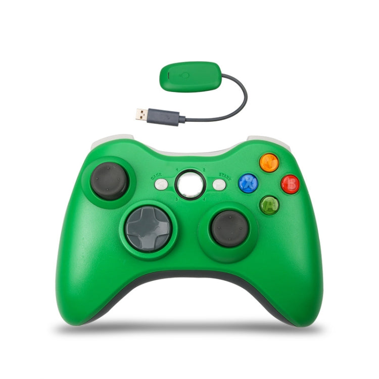 Manette de jeu sans fil 2.4G pour Xbox 360 (Vert)