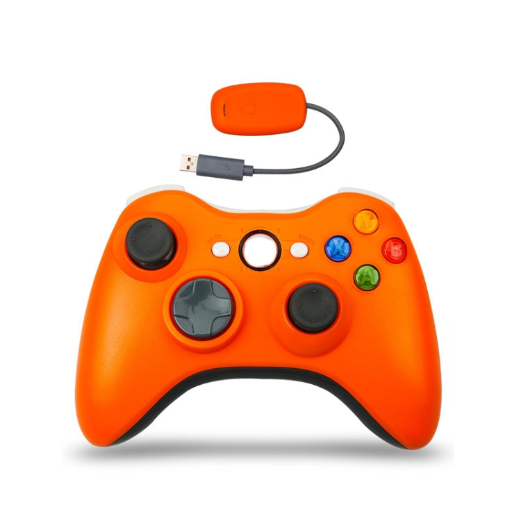 Manette de jeu sans fil 2.4G pour Xbox 360 (Orange)