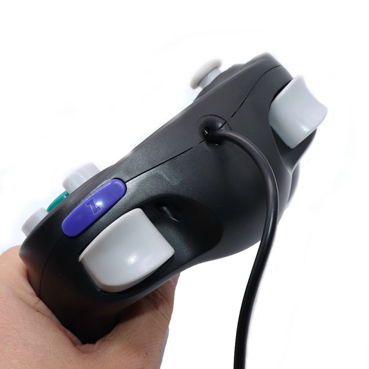 5 PCS Single Point Vibrator Wired Controller Game Controller pour Nintendo NGC (encre verte)