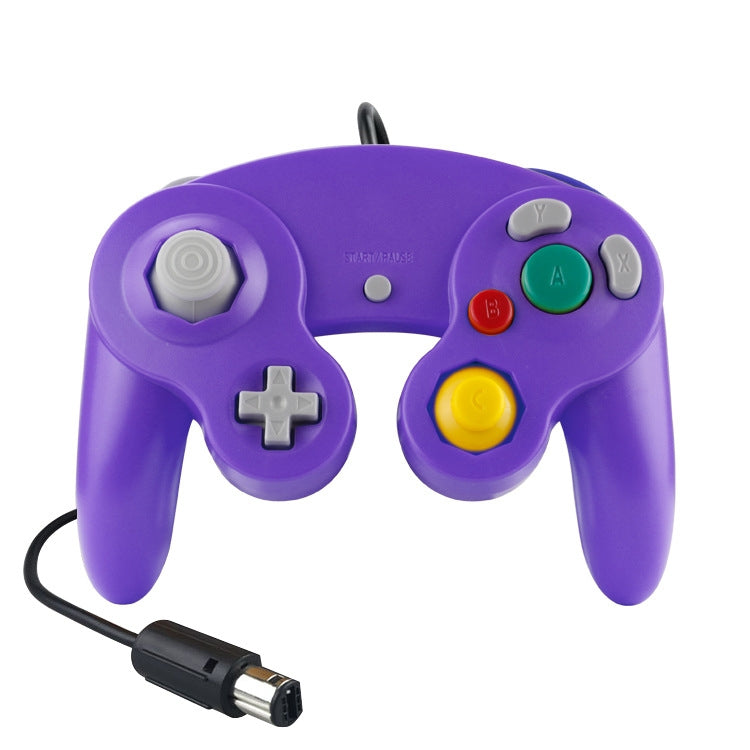 2PCSsolo ControladorControlador de puntoVibradorcon cOnexión de Cabledel juegoPara NintendoNGC / Wii el Colordel Producto:Morado
